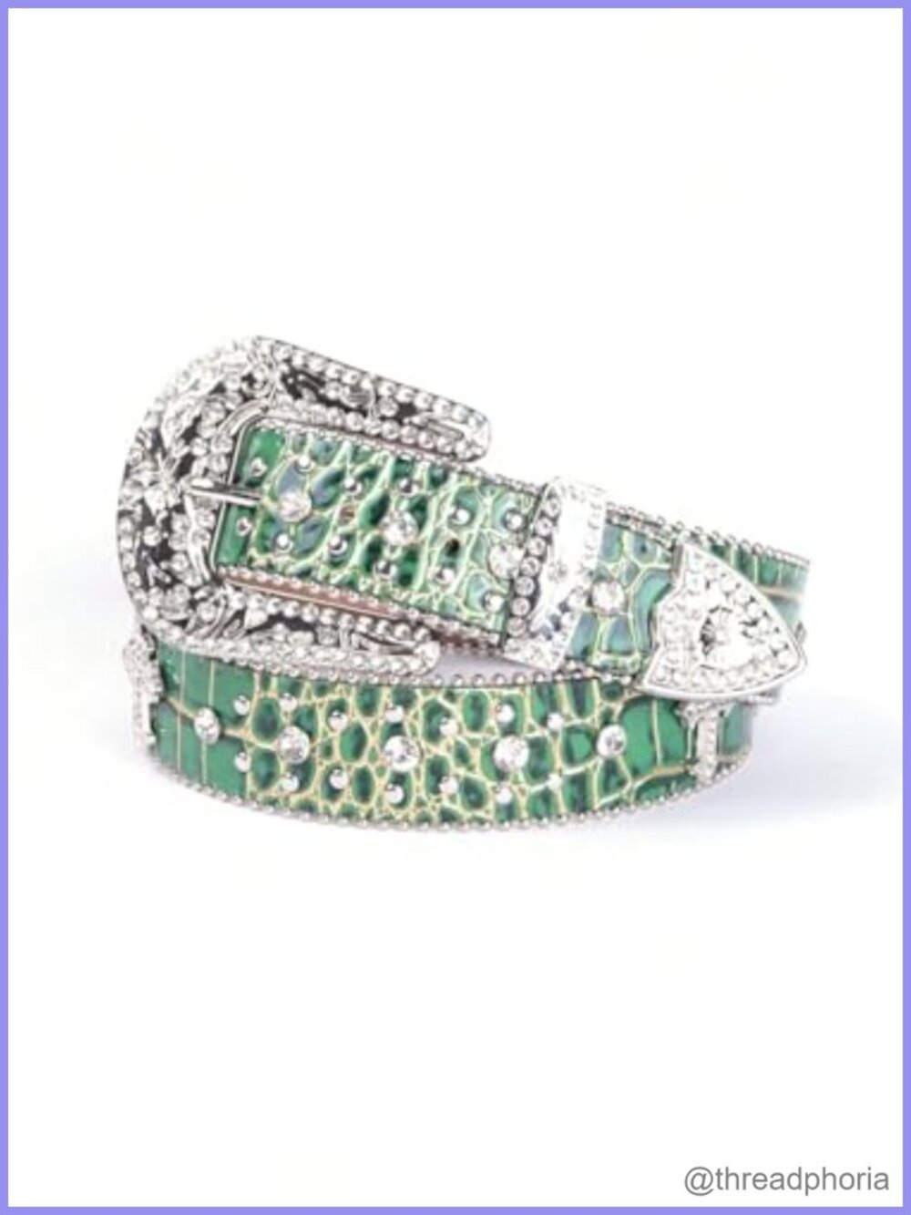 Rhinestone Western Belt Bling Cross Leather Cowboy Jeans Accessory